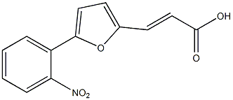 3-(5-(2-硝基苯基)呋喃-2-基)丙烯酸结构式