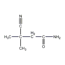3-氰基-3-甲基丁酰胺结构式
