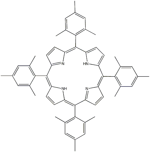 5,10,15,20-四(2,4,6-三甲基苯基)-21H,23H-卟吩结构式