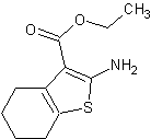 2-氨基环庚烷并[B]噻吩-3-羧酸乙酯结构式
