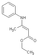 3-苯胺基巴豆酸乙酯结构式