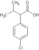 2-(4-氯苯基)-3-甲基丁酸结构式