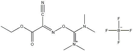 O-[(乙氧基羰基)氰基甲胺]-N,N,N',N'-四甲基硫尿四氟硼酸盐结构式