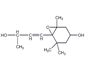 (3S,5R,8S,7Z,9ζ)-5,6-环氧-7-巨豆烯-3,9-二醇结构式