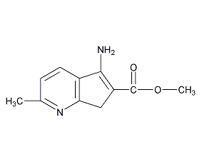 3-氨基-6-甲基噻吩[2,3-b]吡啶-2-甲酸甲酯结构式