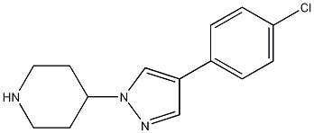 4-[4-(4-氯苯基)-1H-吡唑-1-基]哌啶结构式