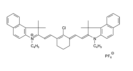 3-Butyl-2-(2-[3-[2-(3-butyl-1,1-dimethyl-1,3-dihydro-benzo[e]indol-2-ylidene)-ethylidene]-2- chloro-cyclohex-1-enyl]-vinyl)-1,1-dimethyl-1H-benzo[e]indolium hexafluorophosphate