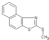 2-甲硫基-β-萘并噻唑结构式