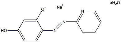 4-(2-吡啶偶氮)间苯二酚单钠盐水合物结构式