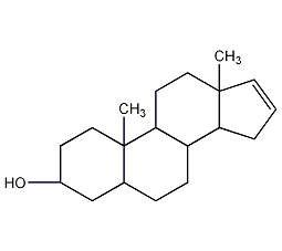(3α,5α)-16-烯-3-甾醇结构式