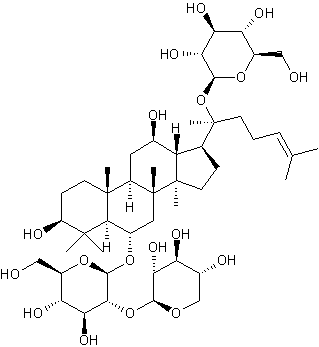 三七皂甙 R1结构式