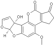 黄曲霉素M1结构式