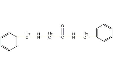 N'N'-二苄基甘氨酸乙酰胺结构式