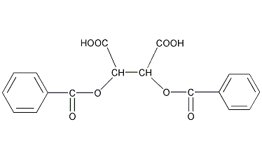 无水(+)-二苯甲酰基－D－酒石酸结构式