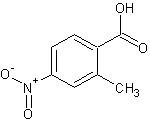 2-甲基-4-硝基苯甲酸结构式