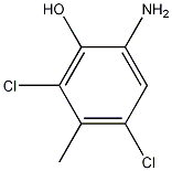 2-氨基-4,6-二氯-5-甲基苯酚结构式