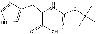 Nα-(叔丁氧基羰基)-L-组氨酸结构式
