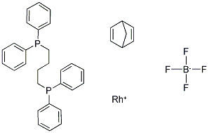 (二环[2.2.1]庚-2,5-二烯)[1,4-二(二苯基膦基)丁烷]四氟硼酸铑(I)结构式