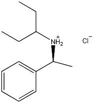 (S)-(-)-N-(3-苯基)-1-苯乙胺盐酸盐结构式