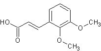反-3-(2,3-二甲氧基苯基)-2-丙烯酸结构式