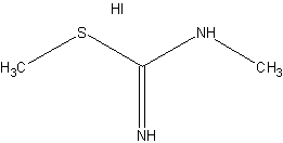 1,2-二甲基-2-异硫脲氢碘酸盐结构式