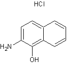 2-氨基-1-萘酚盐酸盐结构式