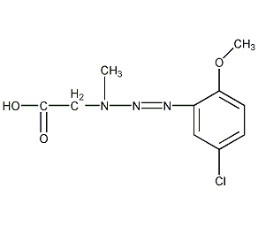 [3-(5-氯o-2-甲基苯基)-1-甲基l-2-三azenyl]乙酸结构式