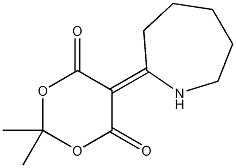 2,2-二甲基-5-(2-六氢吖庚英亚基)-1,3-二噁烷-4,6-二酮结构式