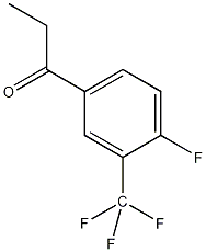 4-氟-3-(三氟甲基)苯丙酮结构式