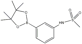N-[3-(4,4,5,5-四甲基-1,3,2-二氧杂硼烷-2-基)苯基]甲基磺酰氯结构式