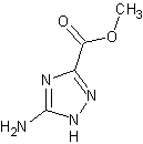 5-氨基-1H-[1,2,4]-三唑-3-羧酸甲基酯结构式