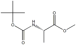 Boc-L-丙氨酸甲基酯结构式