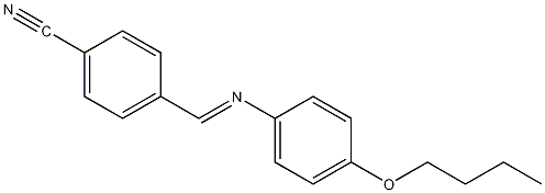 N-(对氰基亚苄基)-对丁氧基苯胺结构式