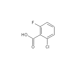 2-氯-6-氟苯甲酸结构式