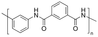 间苯二甲酰氯与间苯二甲酰胺的聚合物结构式