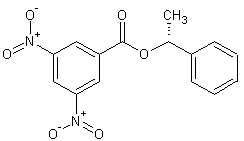(R)-(−)-1-苯基乙基3,5-二硝基苯甲酸结构式