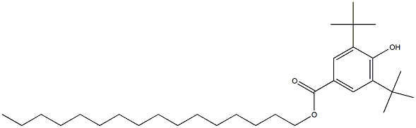 3,5-二叔丁基-4-羟基苯甲酸十六烷酯结构式