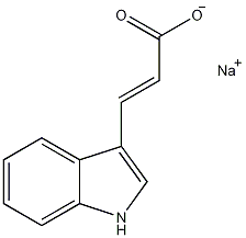 反-吲哚-3-丙烯酸钠结构式