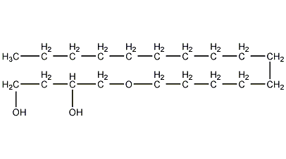 3-(氧代十六烷)-1,2-丙二醇结构式