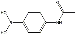 4-乙酰氨基苯硼酸结构式