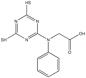 2-(N-羧甲基-N-苯基)胺-4,6-三嗪结构式