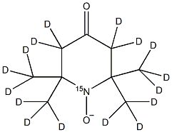 4-氧-2,2,6,6-四甲基哌啶-d16,1-15N-1-氧基结构式