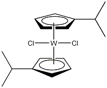 双(丙基环戊二基)氯化钨(Ⅵ结构式