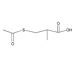(S)-(-)-3-乙酰硫基异丁酸结构式