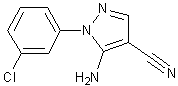 5-氨基-1-(3-氯苯基)-1H-吡唑-甲腈结构式