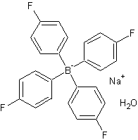 四(4-氟苯基)硼酸钠二水结构式