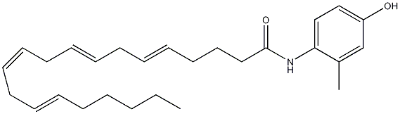 (5Z,8Z,11Z,14Z)-N-(4-羟基-2-甲基苯基)-5,8,11,14-二十碳四烯酰胺结构式