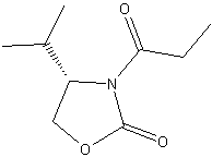 (S)-(+)-4-异丙基-3-丙酰基-2-恶唑烷酮结构式