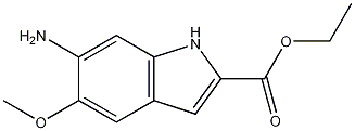 6-氨基-5-甲氧基吲哚-2-甲酸乙酯结构式