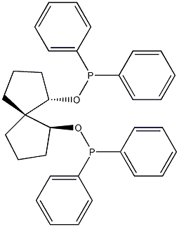 1S,5S,6S-(-)-1,6-双(联苯基膦氧基)螺旋[4.4]壬烷, CTH-(S)-螺P结构式